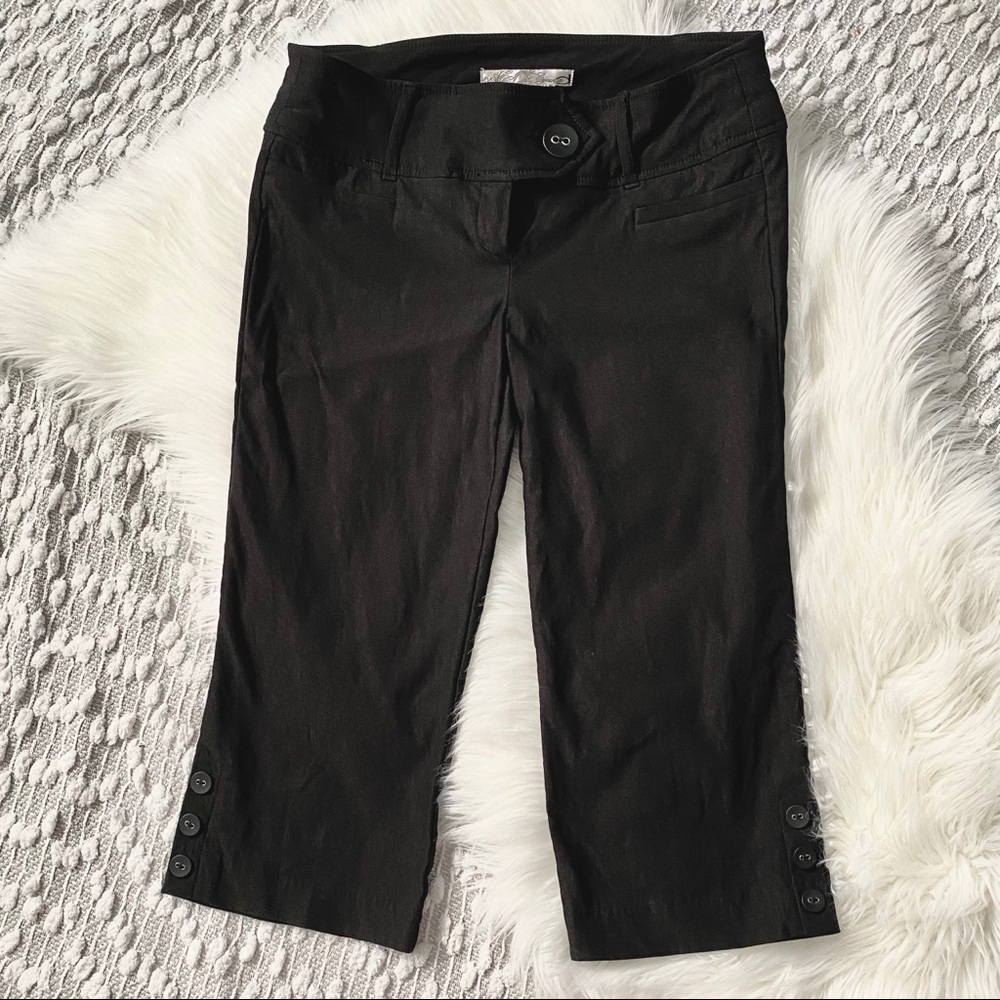 (❤️3/$30) Black Capri Trousers/ dress pants - Picture 2 of 3